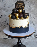 Black & Gold Theme Cakes The Cake Mixer