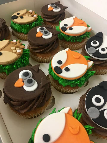 Woodlands Theme Cupcakes. Available in 6 or 12 Packs.