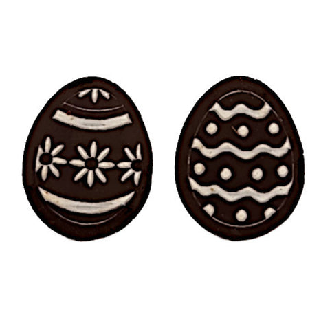 Handmade Chocolate Easter Egg Decorations x2