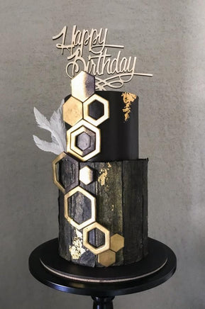 Black & Gold Theme Cakes