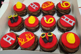 Fireman Theme Cupcakes. Available in 6 or 12 Packs. toys&parties.co.nz