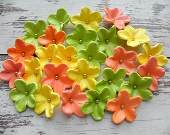 Edible Flower Assortment Cake Decorations x40 Pieces
