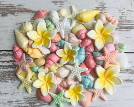 Tropical Beach Theme Assortment Cake Decorations