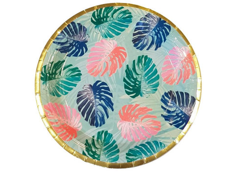 Tropical Theme Party Plates - Pack of 8