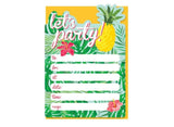 Tropical theme party invitations - The Cake Mixer