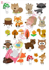 Woodland Animals Edible Premium Wafer Paper Cake Topper The Cake Mixer